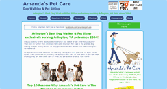 Desktop Screenshot of amandaspetcare.com