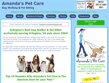 Tablet Screenshot of amandaspetcare.com